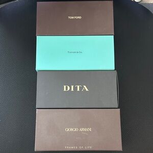 Tom Ford, Tiffany & Co., Dita, Giorgio Armani Eyewear Boxes (great for resale)
